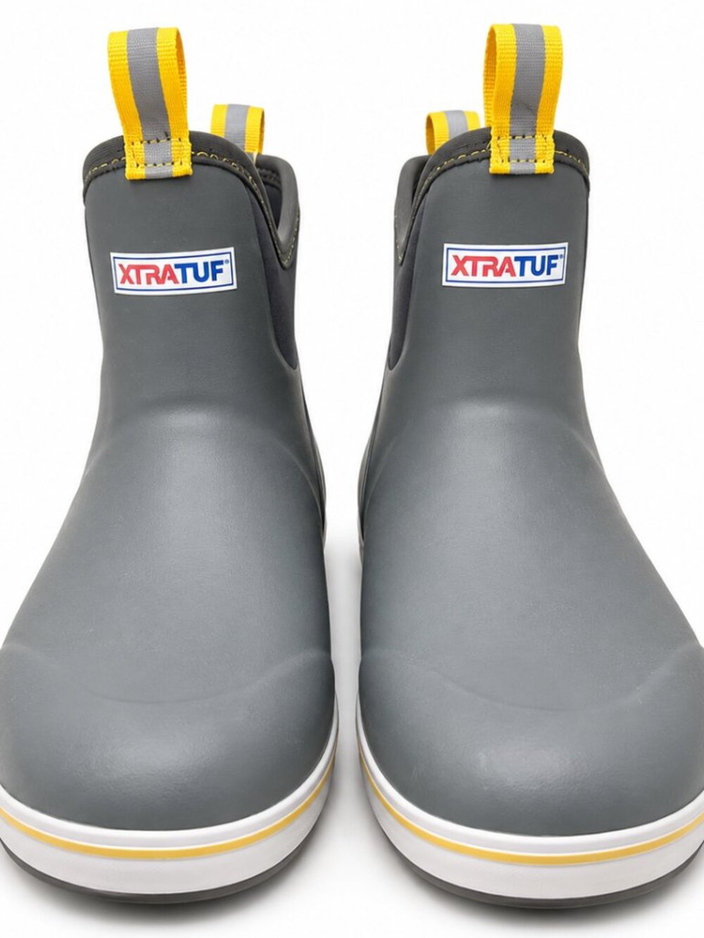 XTRATUF Men’s Ankle Deck Boots Gray Size 14 Waterproof Fishing Boots